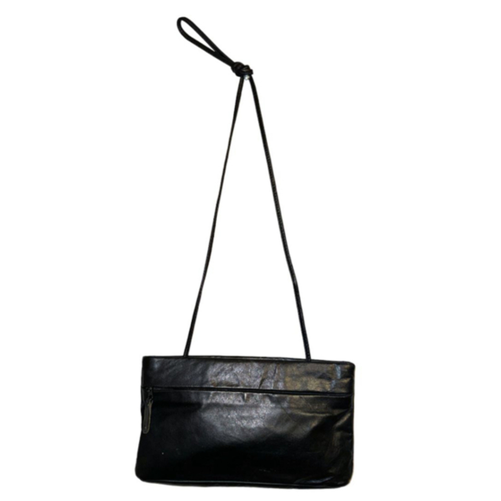 Vintage Bill Dorf Black Leather Shoulder Bag